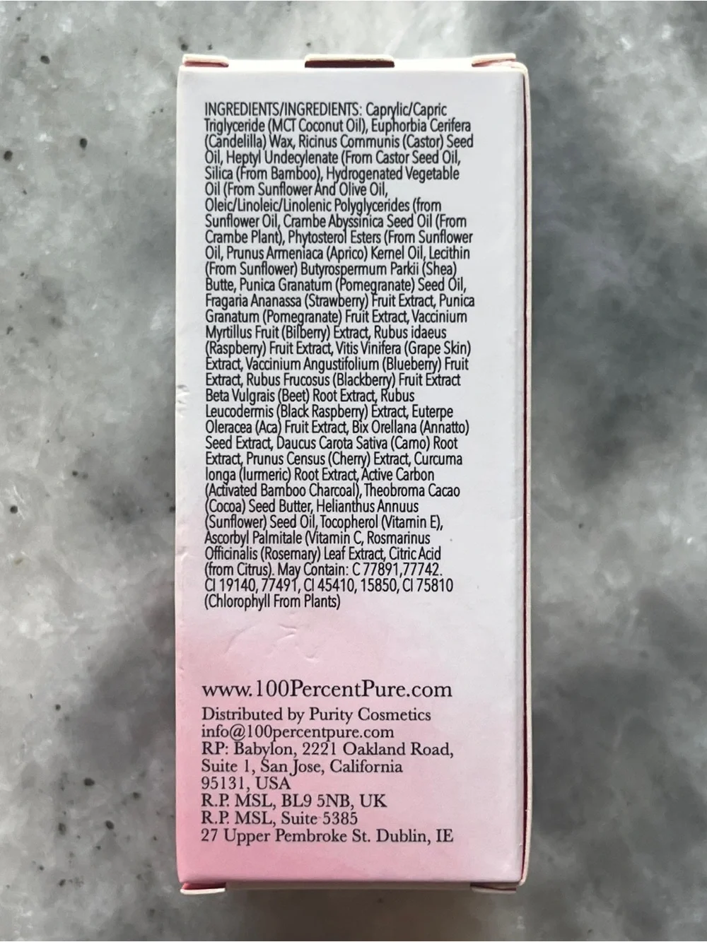 100% Pure Pomegranate Oil Moisture Lipstick in Foxglove